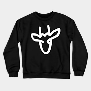 Deer Silhouette in Black and White Crewneck Sweatshirt